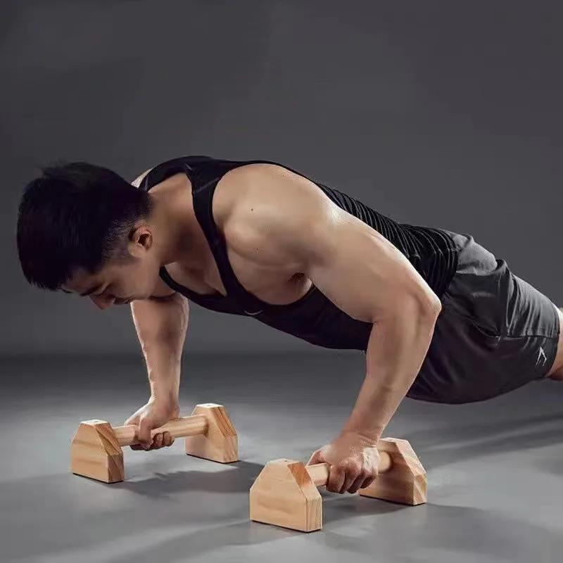 Multifunctional Push-Up Stands Handles Wooden Push Up Bar Horizontal Bar Inverted Standhome Strength Training Equipment