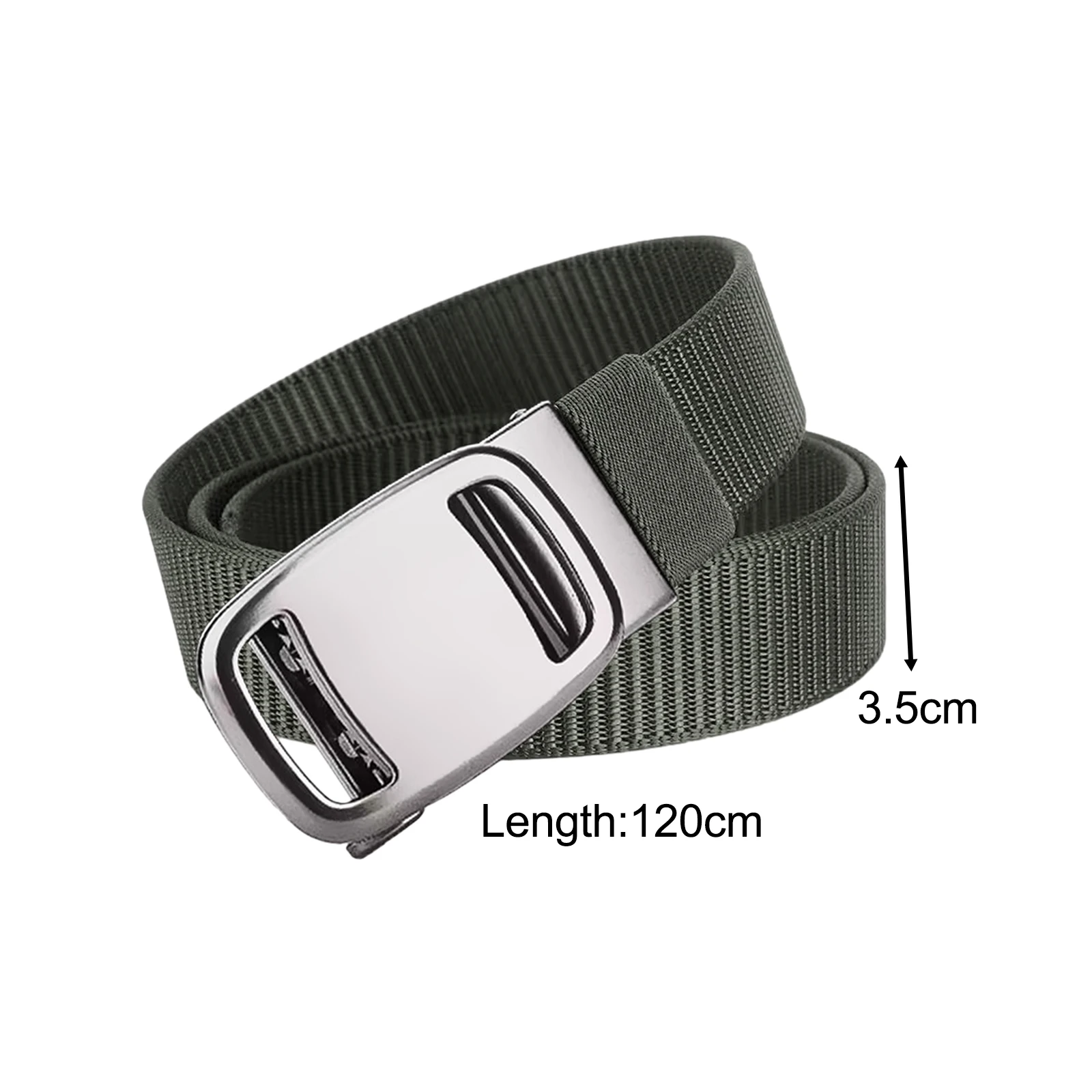 Nylon Belt for Men Automatic Belt Buckle Comfortable Portable Casual Work Webbing for Camping Hiking Backpacking