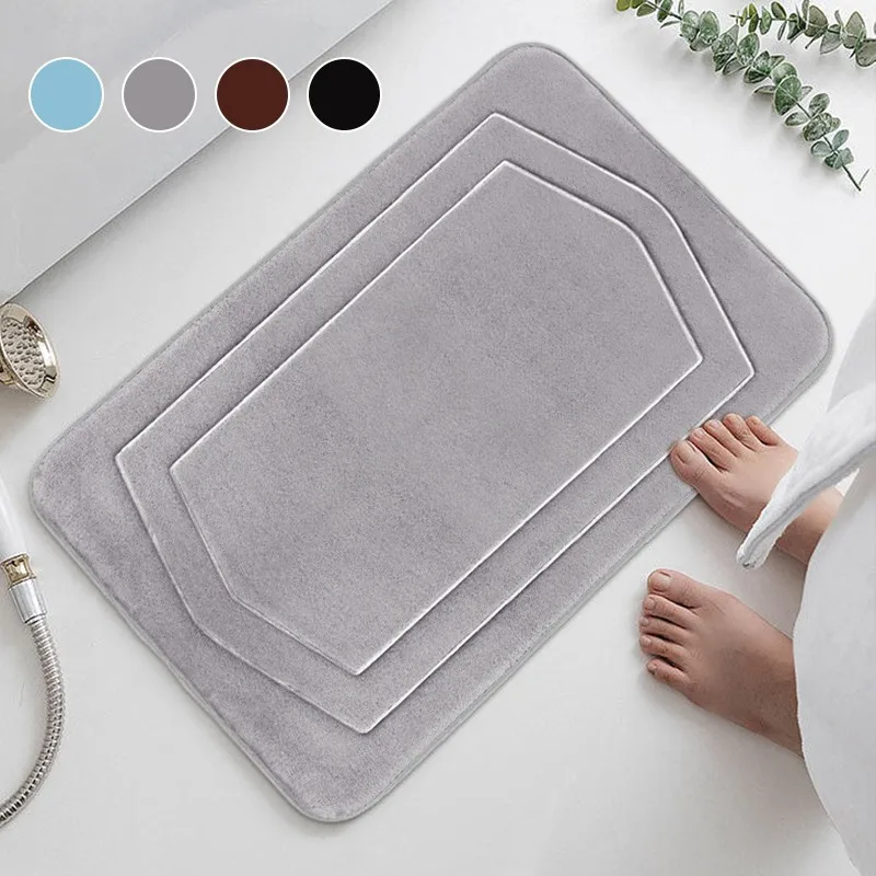 

Bath Mat Bathroom Rug Water Absorption Anti-skid Mat Bathroom Doormat Bedroom Carpet Floor Mat