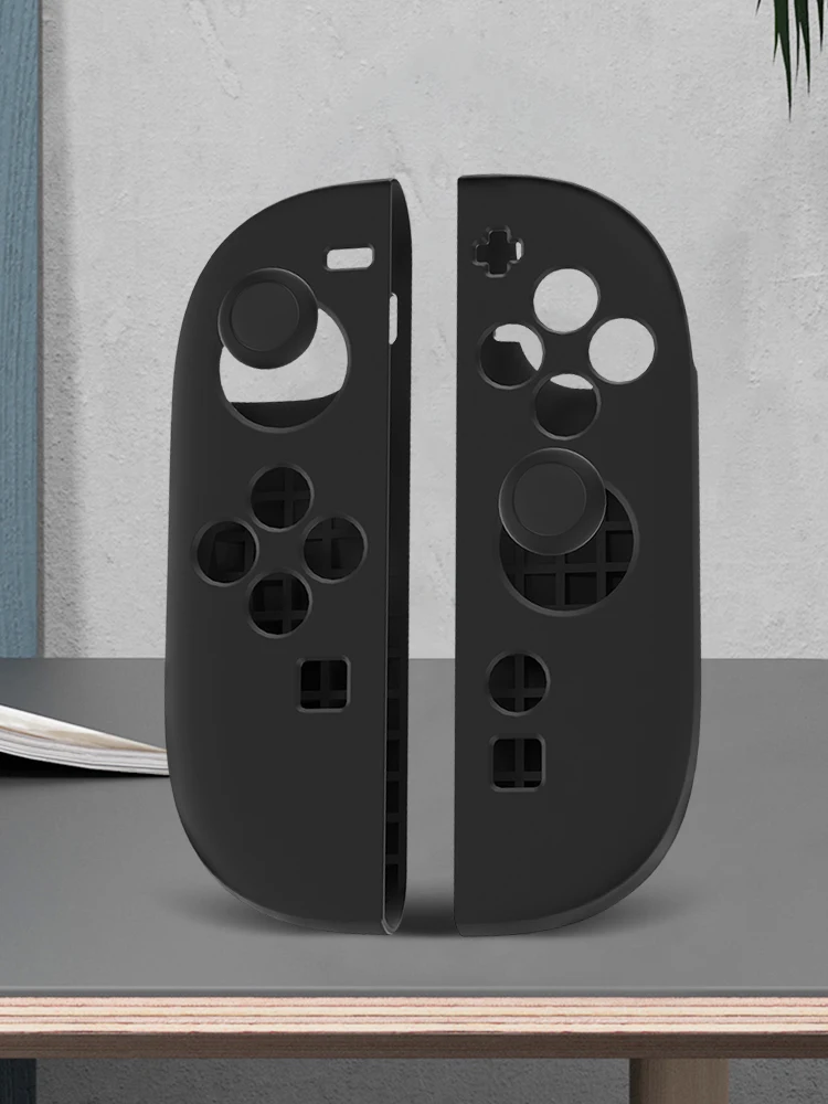 For Switch 2 Joy-con Handle Silicone Case Anti-Slip Silicone Skin Case Cover with 2 Thumbstick Grips Caps Protection Sleeve Case