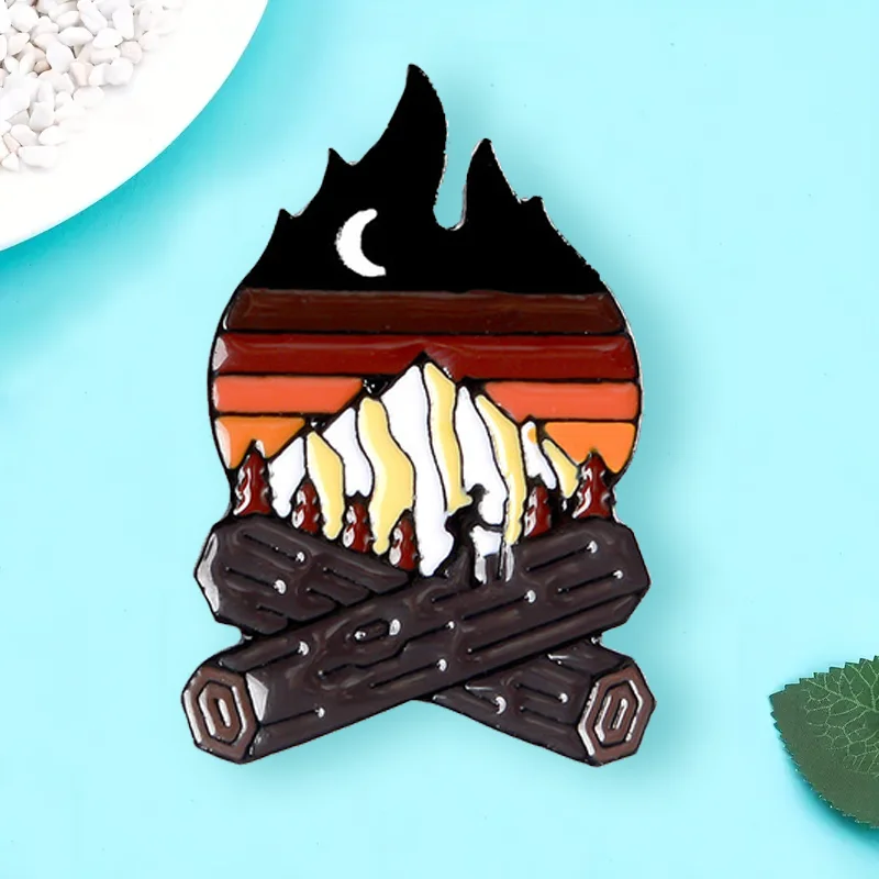 

Cartoon creative brooch Lovely Campfire Brooch best gift for friends and family