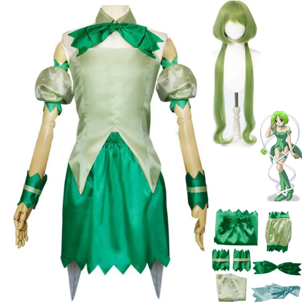 

Anime Midorikawa Retasu Mew Lettuce Tokyo Mew Mew Cosplay Costume Wig Maid Dress Woman Sexy Kawaii Masquerade Ball Party Suit