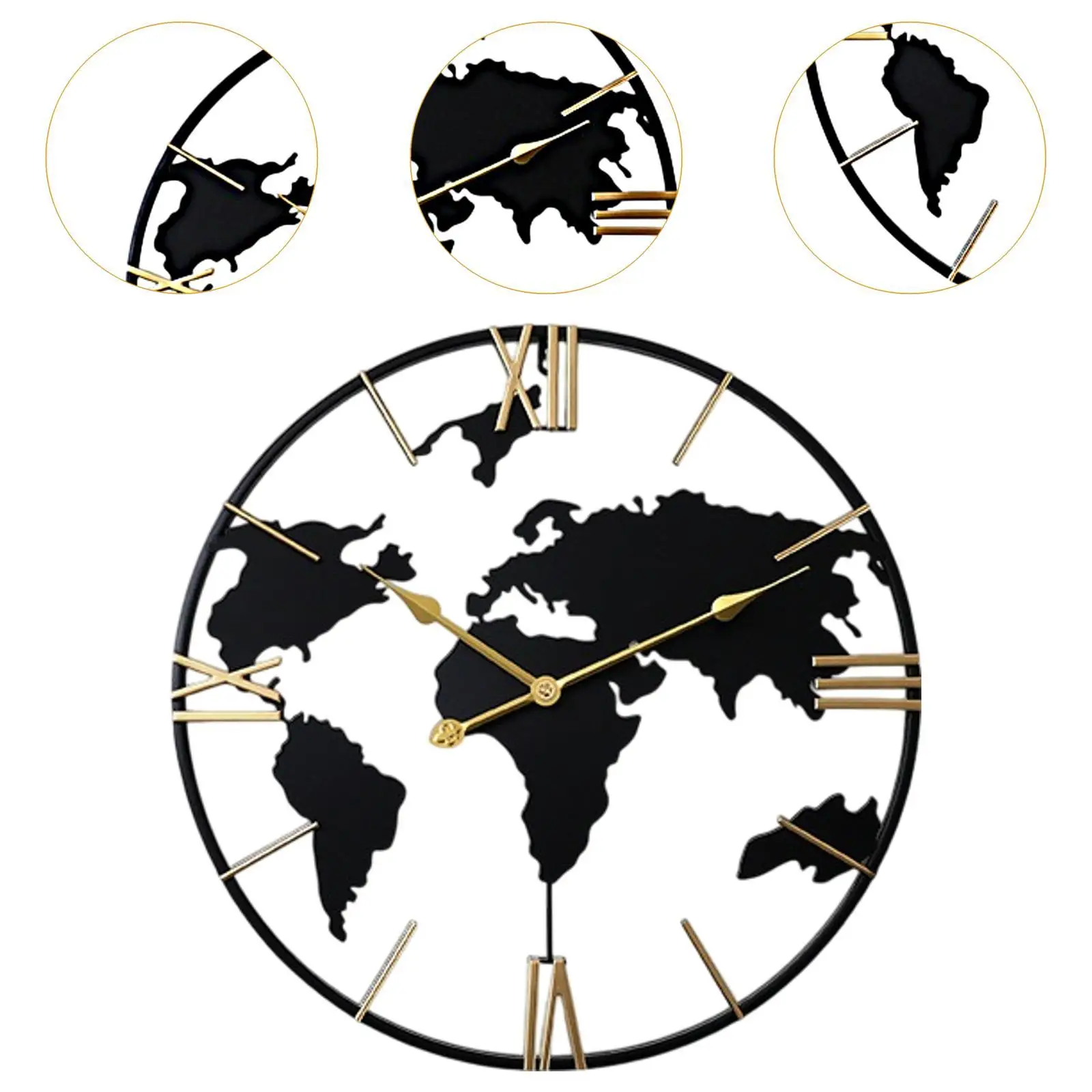 Wall Clock Home Decor Easy to Read Versatile Reliable Round Quiet Movement Analog Clock for Bar Kitchen Hotel Office Bathroom