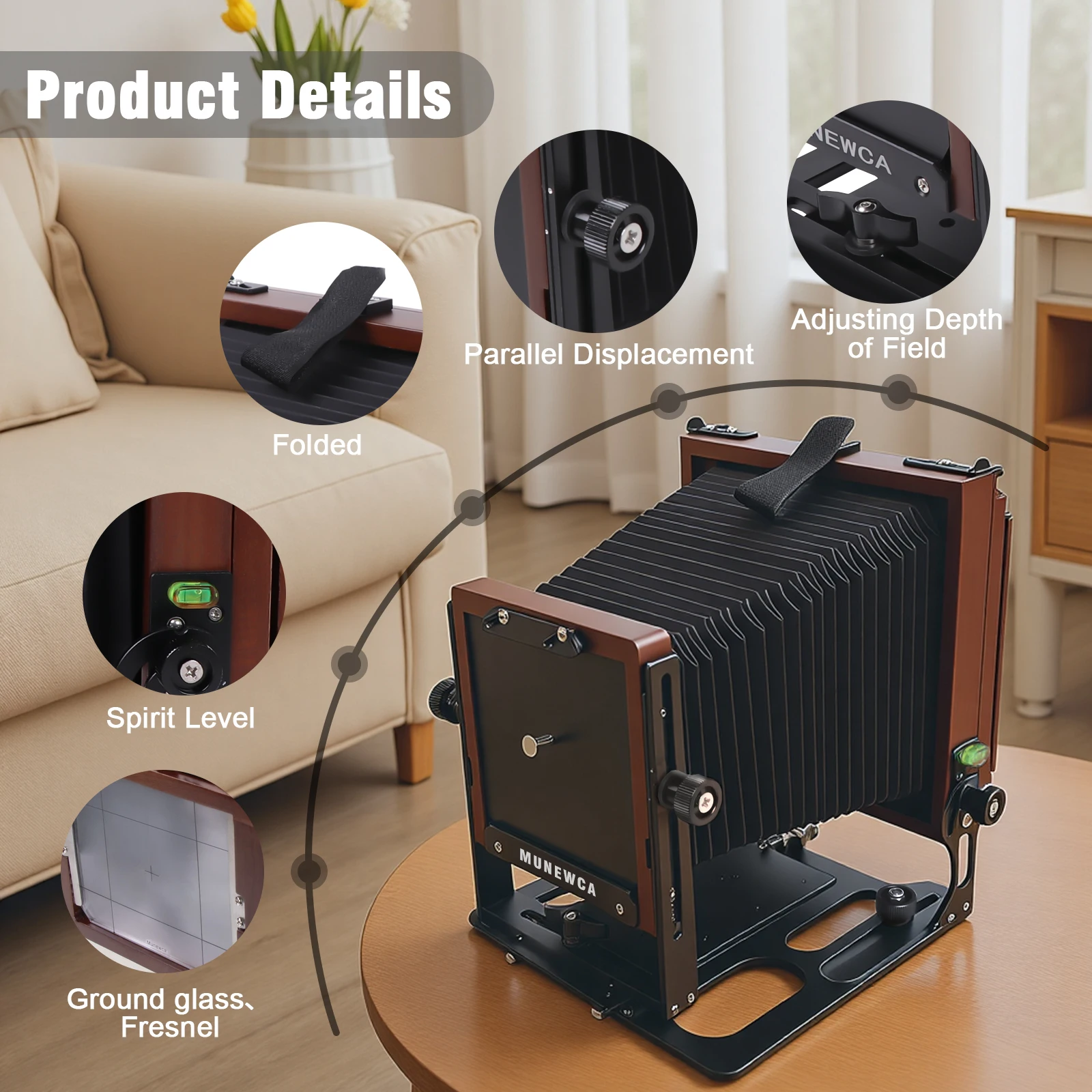 eTone Professional Munewca 4x5 Large Format Film Camera Carbon 5