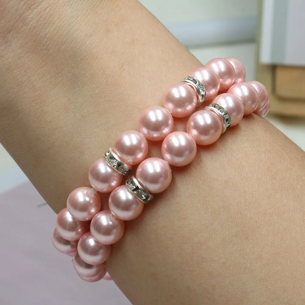 Colorful Pearl Versa4 Watch Bracelet for Fitbit Versa 3/ Sense 2 Band Jewelry Replacement Elastic DIY Strap for Fitbit Versa 4