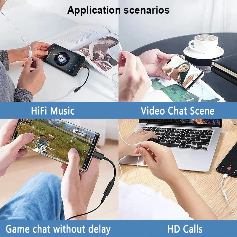 Original USB Type C To 3.5mm Audio Adapter usb to type c adapter type c adapter type c to 3.5mm adapter usb to 3.5mm adapter 3.5mm audio cable type c aux adapter audio earphone converter type c to aux adapter 3.5mm audio adapter audio headphone adapter For Samsung Galaxy S24 Ultra S23 FE S22 S21 A55 A54 A35 M35 Headphone Jack Aux Cable