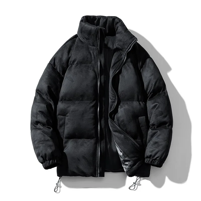 Winter Jacket Men\'s Parkas Thicken Warm Windproof Coat Mens Stand Collar Jackets Solid Color Parka Coat Women Fashion Streetwear