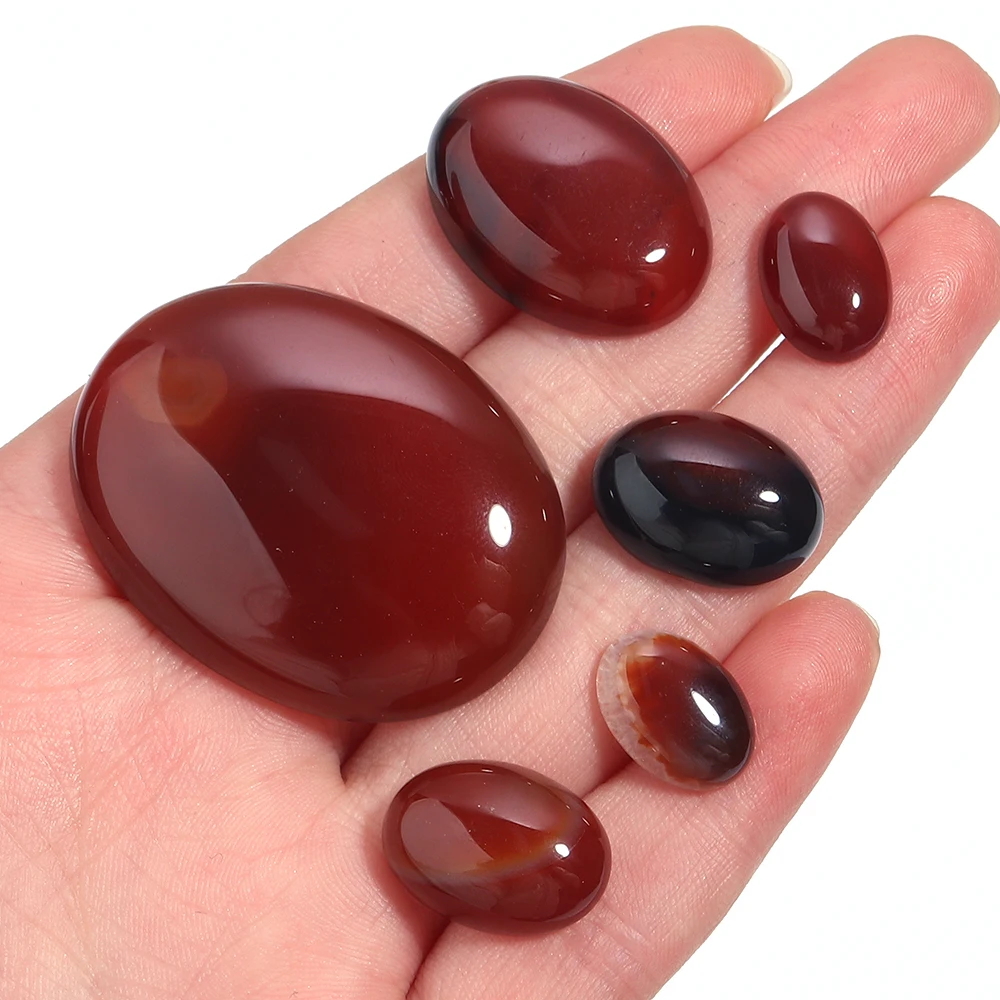 Natural Stone Oval Cabochon Beads