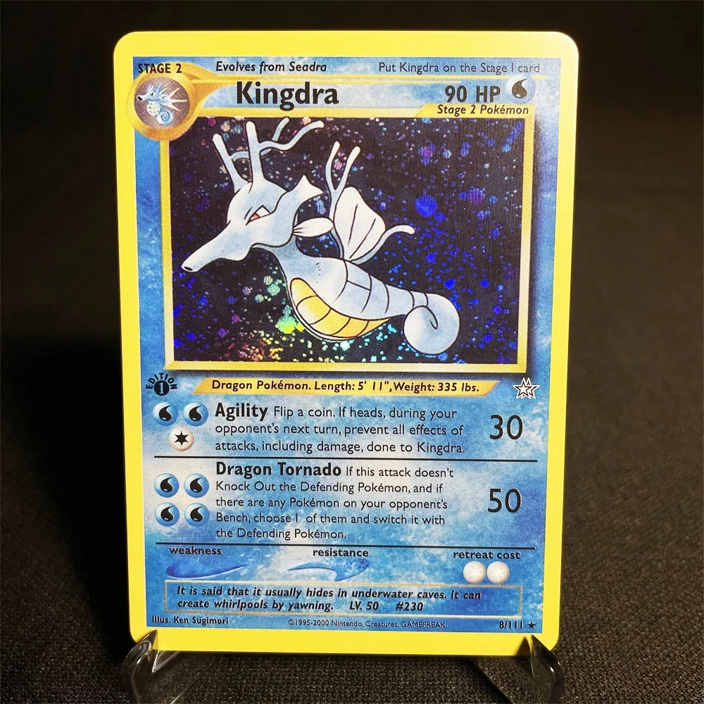 thumbnail image 1 of Holographic Cards Neo Series Ampharos Cleffa Meganium Azumarill Heracross Hobbies Gift Anime Collection Cards Proxy Card, 1 of 5