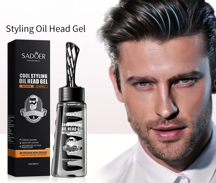 Men's Styling Oil Head Gel Natural Fluffy Fragrance Hair Wax Fluffy Hair Pomade Wax Mud Cream Salon Styling Gel Tool