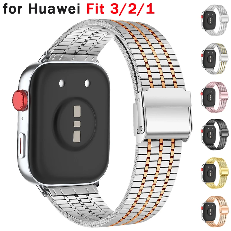 Premium Stainless Steel Bracelet Strap for Smartwatches - Sleek Metal Design Wristband