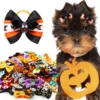 50PCS Dog Bows With Rubber Band Halloween Party Pet Bows For Dogs and Cats Removable Dog Hair Accessories Wholesale Pet Supplies 1
