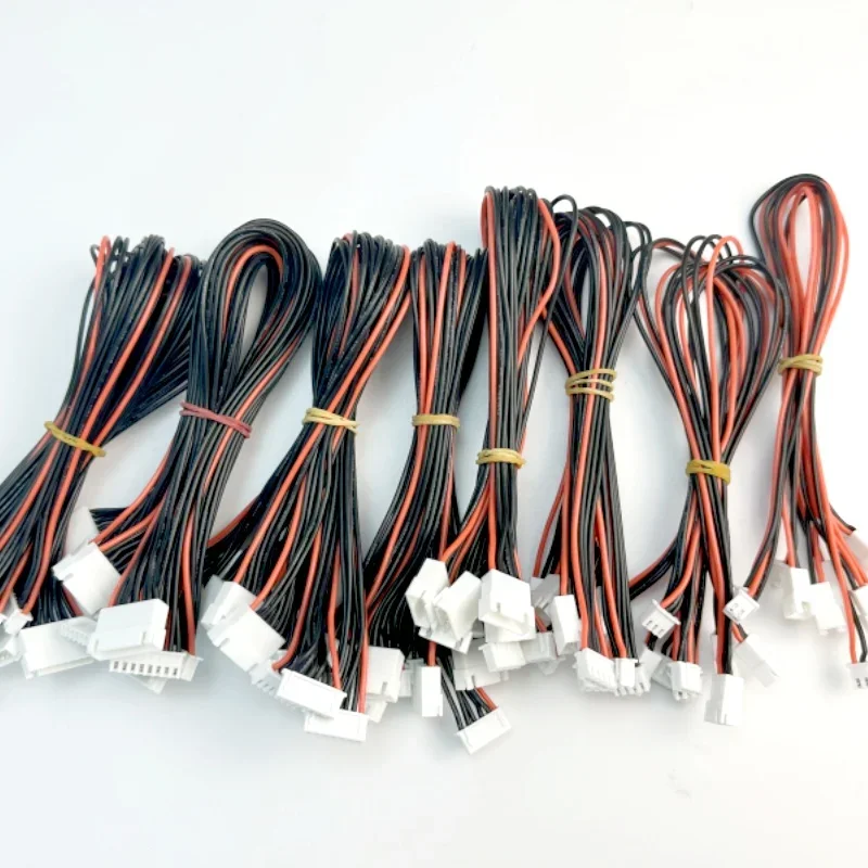 Vue d'ensemble du lot de 5 câbles équilibreurs LiPo 1S à 8S 30cm pour chargeur RC