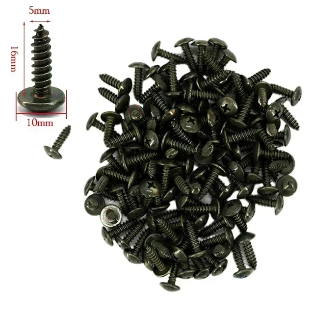 Self Tapping Screws Metal Fastener Clip for Car Motorcycle U-Type Clip with Screw Anti-rust Protection Clip Screw Iron Sheet Kit 5