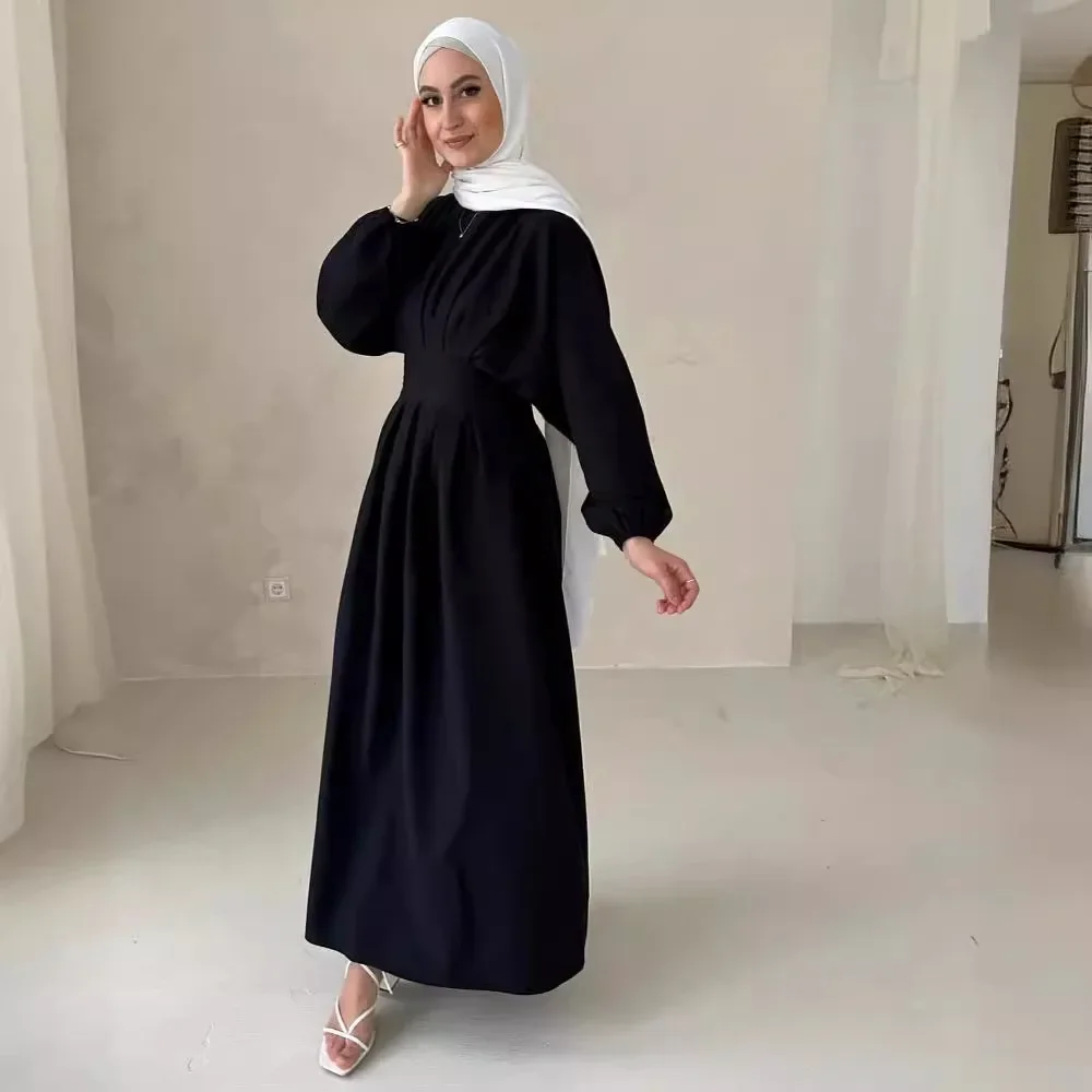Plain Abaya Muslim Party Long Dress Luxury Dubai Turkish African Dresses for Women Islamic Clothes Kaftan Hijab Robe Ramadan Eid