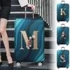Luggage Cover Stretch Fabric Suitcase Protector Case Gold Letter Series Pull Rod Baggage Dust Case Covers for18-32 Inch Suitcase 1