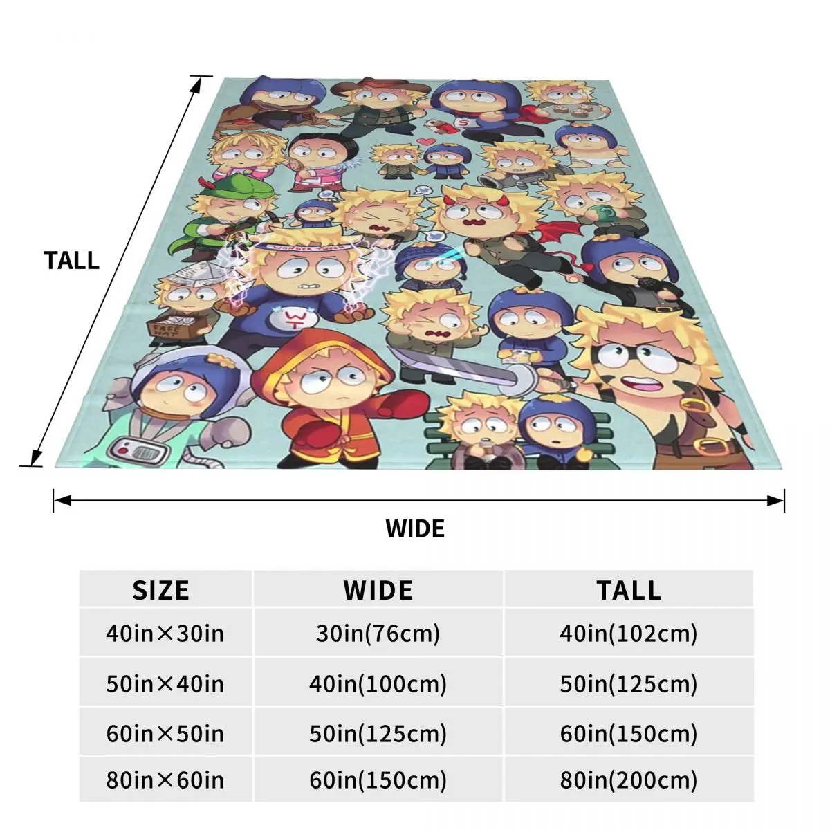 South Park- Tweek X Craig Collage Blankets Flannel Lightweight Sofa Throw Blankets For Couch Bedding Office Throws Bedspread 3