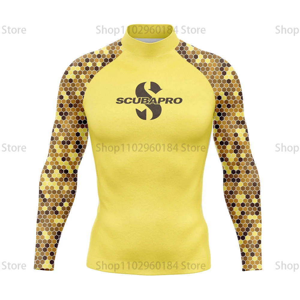 

men Rash guard for Surfing Clothes Swimsuit Rashguard Surf Wear Uv Protection Water Sport Long Sleeve T-shirt Swimwear Suit