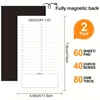 1pc Fridge Magnetic Shopping List Pad, White Magnetic Memo Pad, Fully Magnetic Grocery List Pad, 60 Sheets Per Pad-office 5