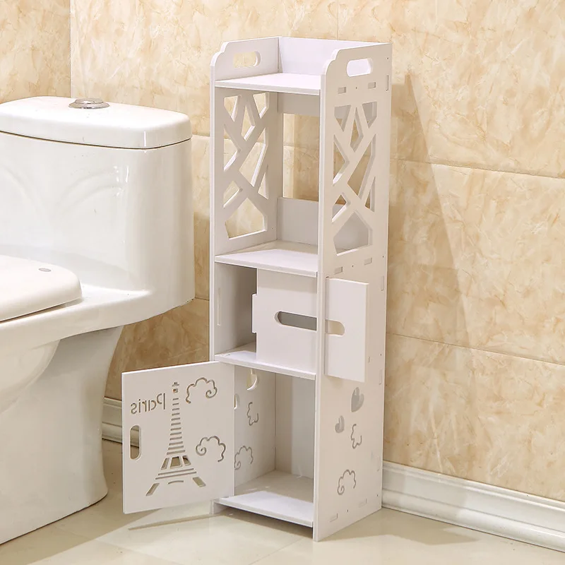 Toilet Tissue Storage Floor Cabinet-White