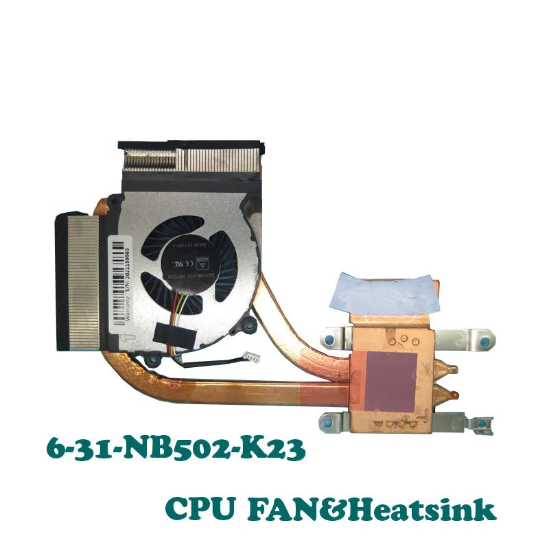 Laptop DFS150705350T FKNC CPU GPU FAN&Heatsink For CLEVO NB50TH NB50TZ NB55TK1 NB60TH 6-31-NB502-K23 DFS150705350T-FKNC 4PIN