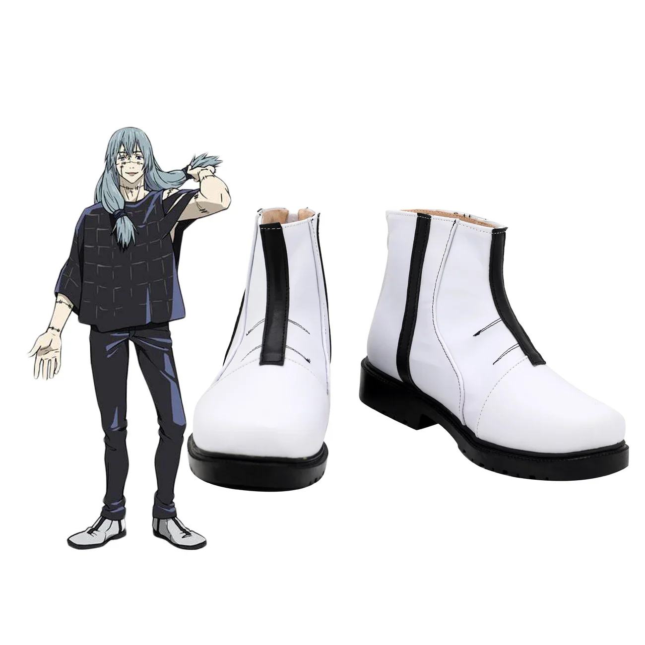 

Jujutsu Kaisen Mahito Cosplay Boots White Shoes Custom Made Any Size