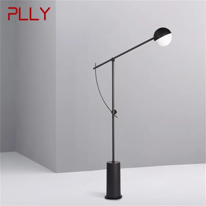 

PLLY Nordic Vintage Floor Lamp Modern Simple Black LED Standing Marble Decor for Home Living Room Study Reading Light