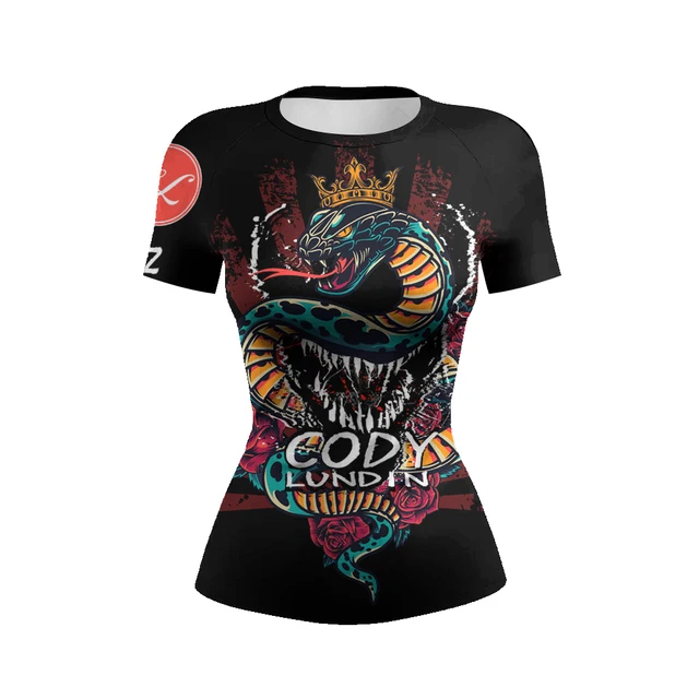 Cody Lundin Sublimazione Donna Combattimento Grappling Vestiti BJJ jiu jitsu Rash Guard Umidità Tatuaggio Fresco T-shirt casual femminile 3