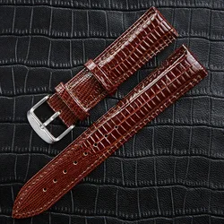 Universal Leather Watch Strap - Premium Waterproof Band with Installation Tool - 22mm (Brown)