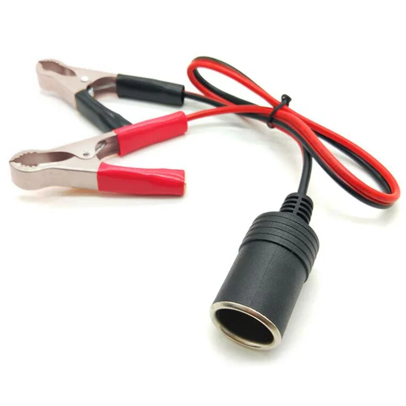 Car Power Socket Adaptor Battery Terminal Clip-on Cigarette Lighter 12v Camping xmas