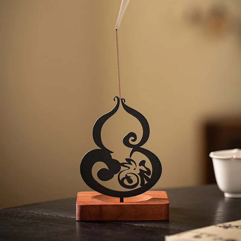 Creative gourd line incense burner incense seat sandalwood plate holder tea space indoor advanced aromatherapy burner tea