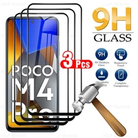 3 件钢化玻璃适用于小米 Poco M4 Pro 4G/5G 屏幕玻璃 PoccoM4 Pro Poko Pocophone Little M4Pro M 4 Pro 4M 保护膜 1