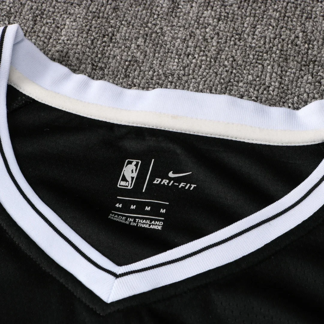 Nike Men's Basketball Jerseys, Fashionable, Solid-color, Durable, Stretchable, Printed, Sleeveless Basketball Jerseys, Black