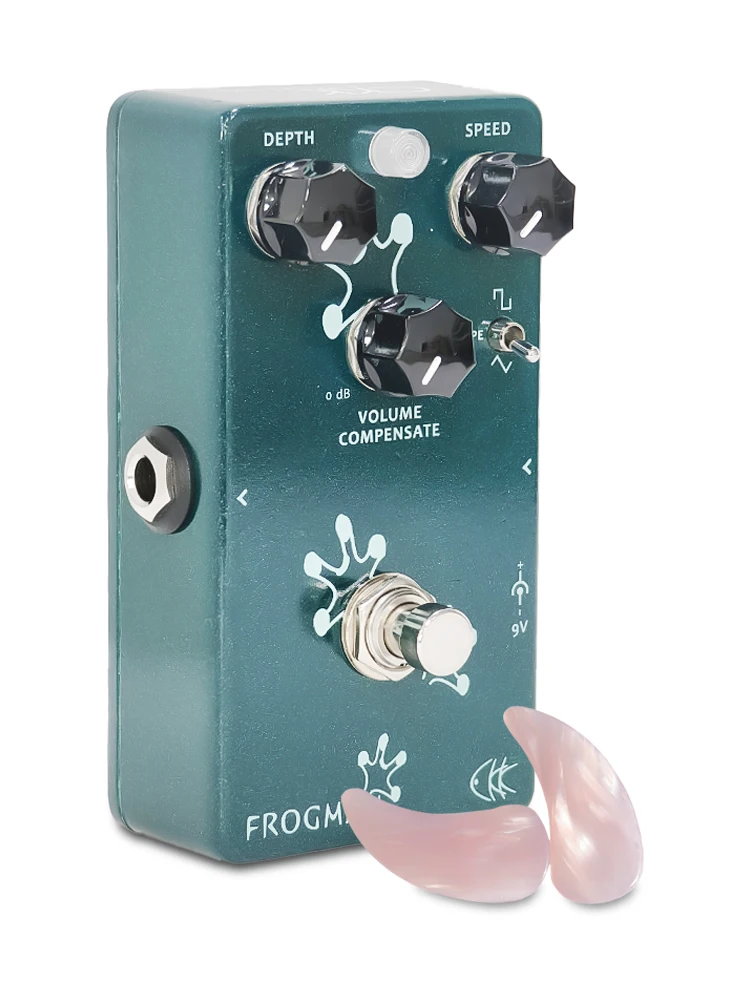Ckk Effetti A Pedale Per Chitarra Frogman Vintage Ottico Tremolo Dual Boost & Buffer Cl303, Accessori Per Chitarra