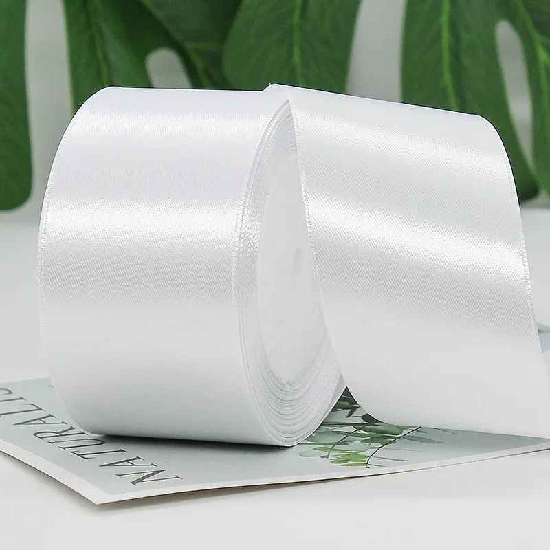 22meters/roll White Satin Ribbon Birthday Gift Packing Wedding Christmas Decorations