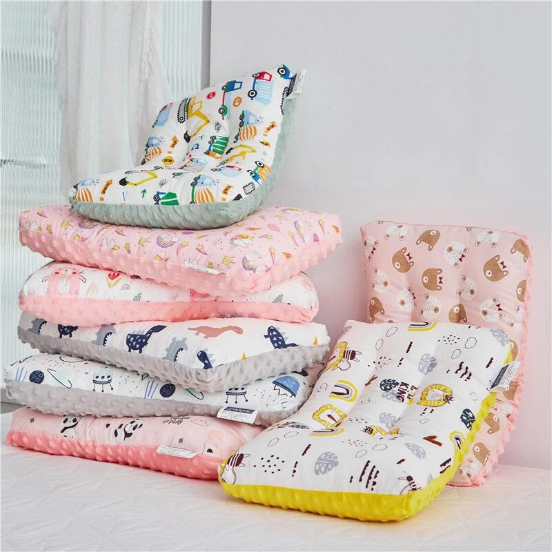 Soft Gauze Baby Pillow Comfortable Doudou velvet pillow For Newborns Baby Sleep Headrest Breathable Infant Kids Pillow 2
