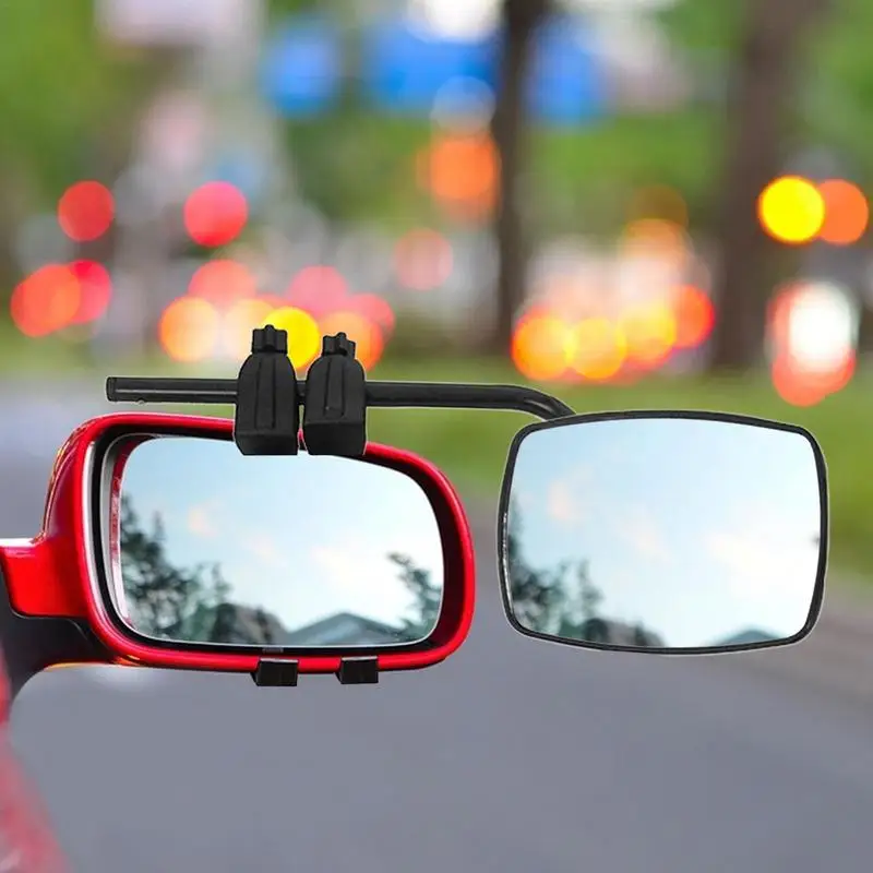 2pcs Adjustable ClampOn Towing Mirrors Car Mirror Extenders Clip On