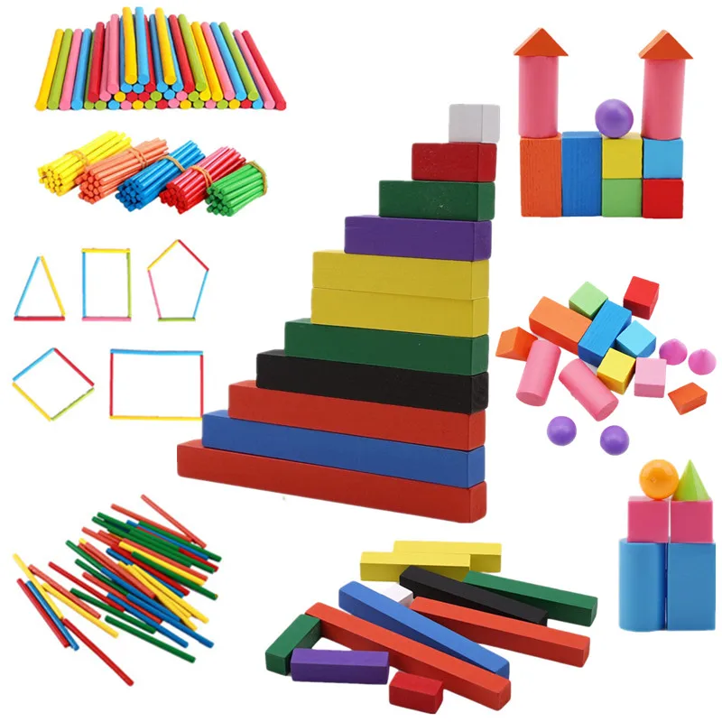 

Montessori Materials Wooden Math Toys 1-10cm Number Sticks Colorful Ascending Count Stick Preschool Education Christmas Gifts