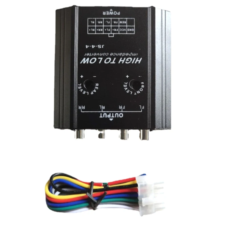 12V 4 Channel Car Audio Converter-High To Low Line RCA Adapter With Frequency Filter For Car Stereo And Radio Systems