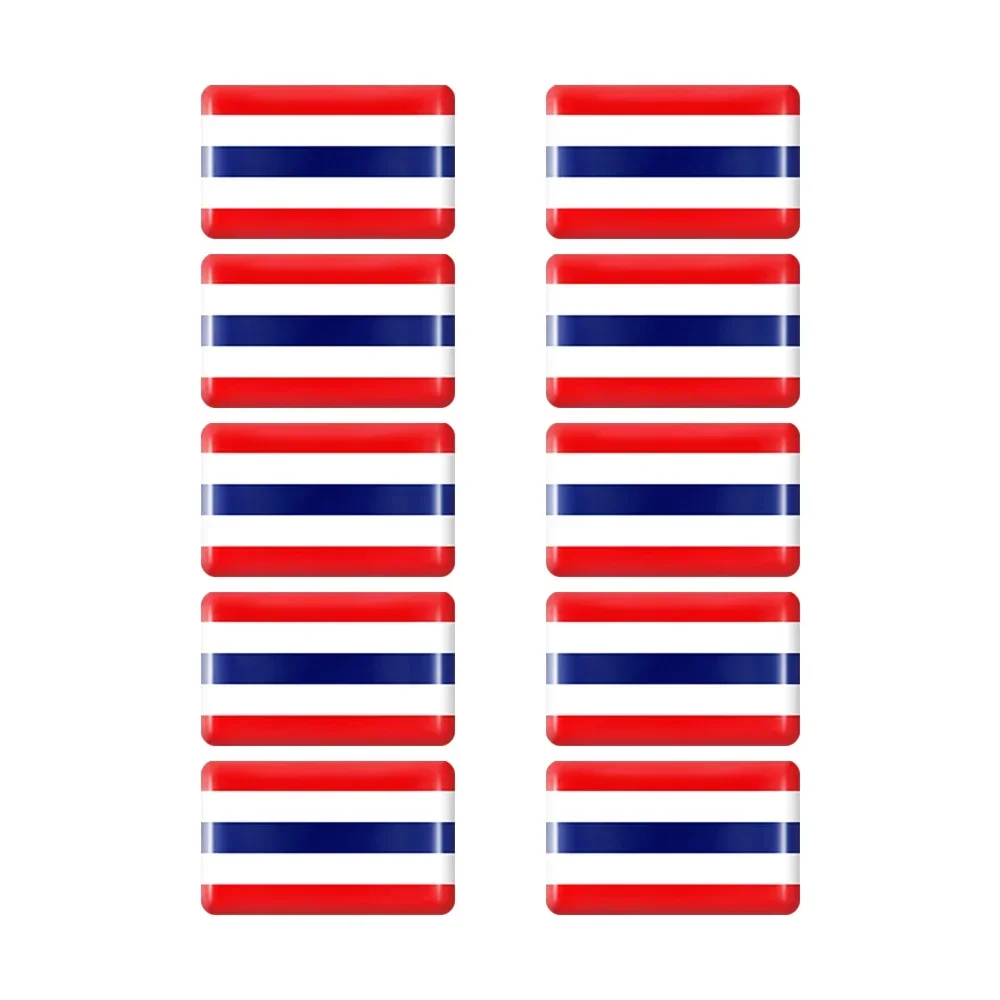 10pcs Epoxy Flag Car Stickers Set