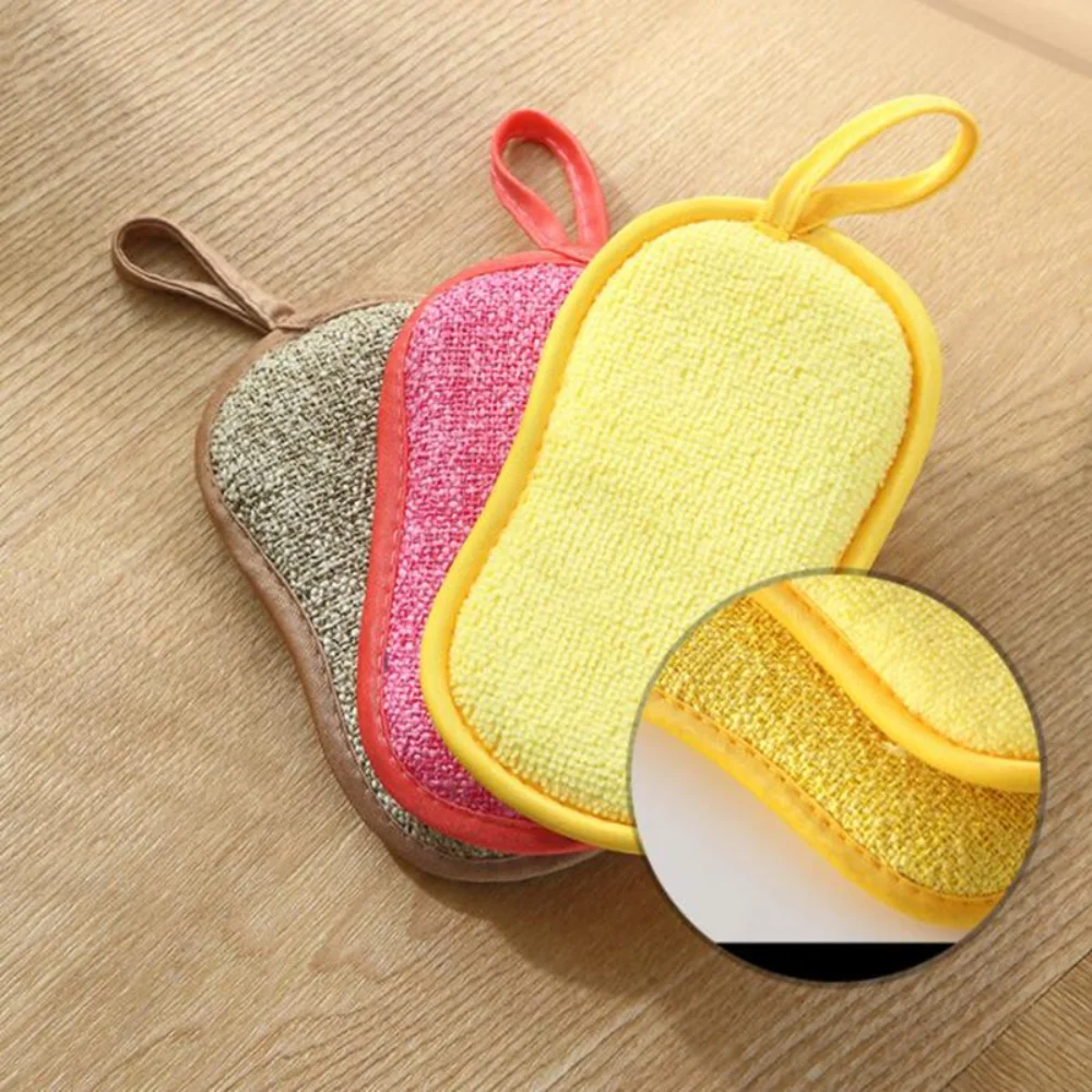 Household Double Sided Kitchen Cleaning Sponge Kitchen Cleaning Sponge  Scrubber Sponges For Dishwashing Bathroom Accessories - AliExpress