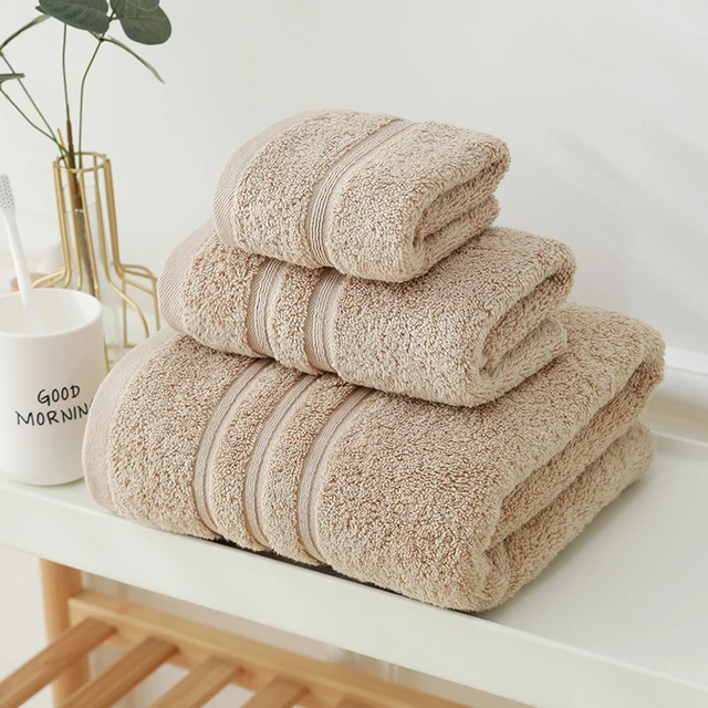 Premium 3 Pcs Towel Set (Grey) Bath Towels Hand Towels Washcloths Cotton  Hotel Quality Super Soft and Highly Absorbent Towels - AliExpress