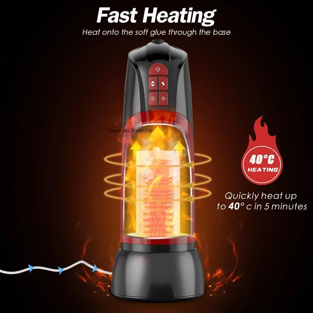 rs Automatic 6in1 Telescopic Sucking Intellengent Heating Voice Interacion Masturbation Cup_voghion.com
