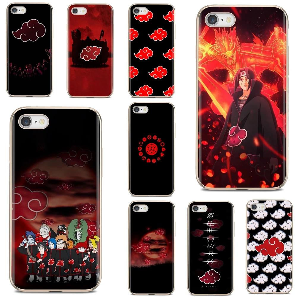 Силиконовый чехол для Xiaomi Redmi Note 10 10s 3S 4 4X 5 6 6A 7 8 8T 7A 9 9T 9s 9C 9A Pro Akatsuki red cloud anime |