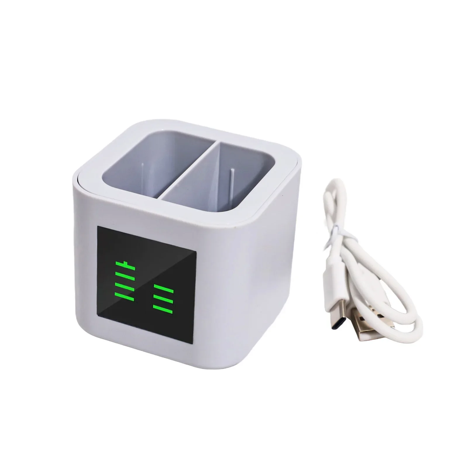 Quick-change Battery / Dual USB Charger With LED Digital Display And Smart Chip For Ring Doorbell V4 Plastic Battery Charger