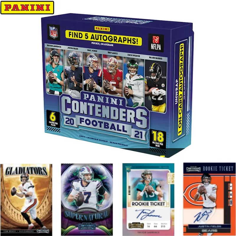 

2021 Panini Nfl Rugby Collection Card Contenders Official Limited Signature Cards Fans Children Birthday Gift Toy