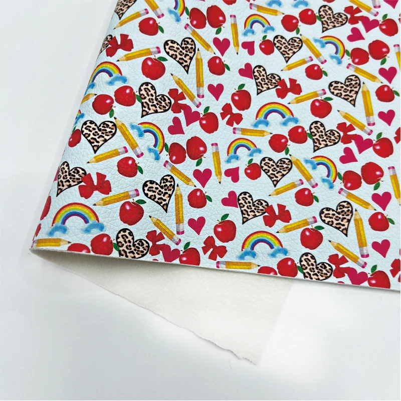 New Print Leather Sheets Ribbon Faux Leather For Decoration DIY Handmade Bows