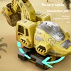 New Children's Electric Remote Control Excavator Toy Car Boy Simulation Dinosaur Excavator Automotive Engineering Vehicle 3