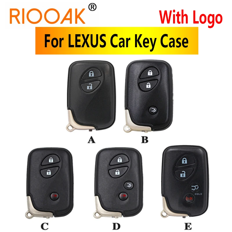 2/3/4 Buttons Remote Car Key Case Fob Entry Shell Blank For LEXUS IS250 ES350 GS350 LS460 GS Smart Key