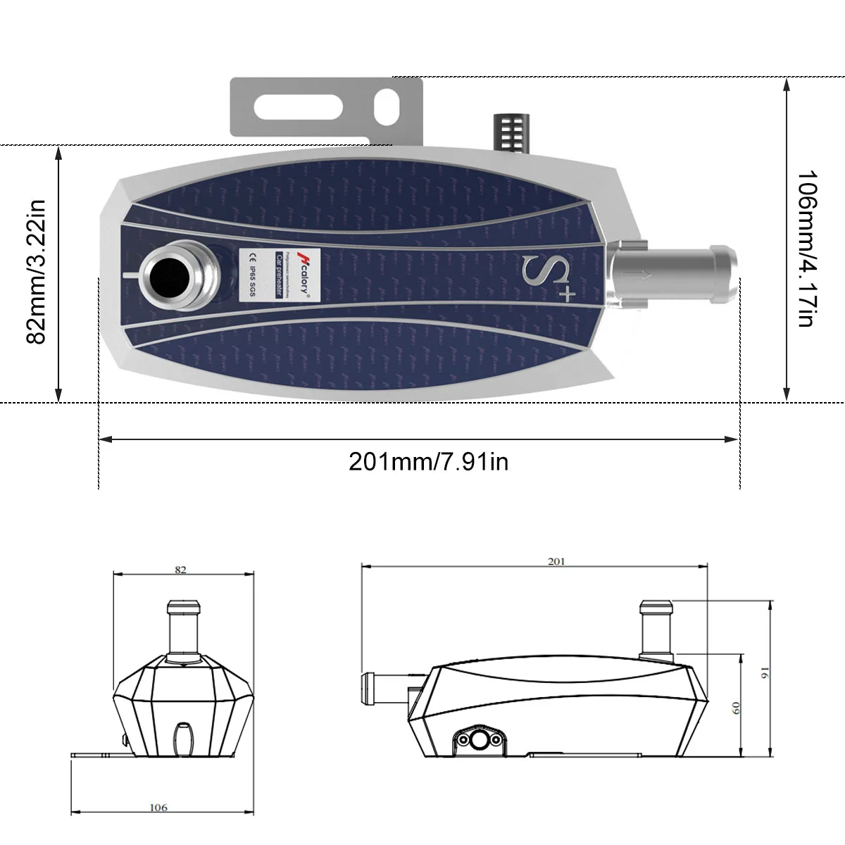 Hcalory 3000W Voiture Moteur Chauffe 220V Préchauffeur Réservoir D'eau Air  Parking